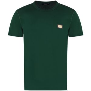Dolce & Gabbana, Heren, Tops, Groen, Maat: S Katoen,