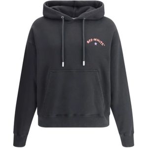 Off White, Heren, Sweatshirts & Hoodies, Zwart, Maat: S Katoen,
