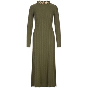 Rabanne, Dames, Jurken, Groen, Maat: XS Wol,