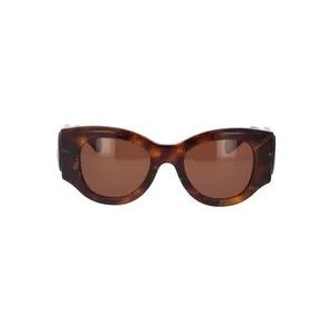 Balenciaga Innovatieve zonnebril met gedurfde acetaat monturen , Brown , Dames , Maat: 50 MM