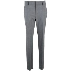 Brunello Cucinelli, Dames, Broeken, Grijs, Maat: M Wol,