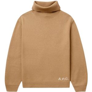 A.p.c., Heren, Truien, Beige, Maat: M Wol,