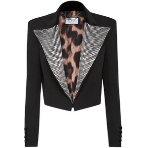 Philipp Plein, Dames, Jassen, Zwart, Maat: S Leer,
