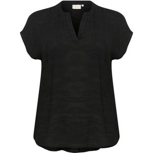Kaffe Curve, Dames, Blouses & Shirts, Zwart, Maat: 6XL