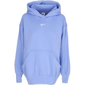 Nike - Phoenix Fleece Oversized Pullover Hoodie - Blauw - Katoen