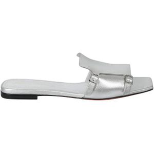 Santoni, Dames, Schoenen, Grijs, Maat: 36 EU Leer,