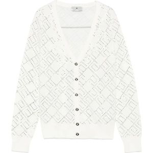 Elisabetta Franchi, Dames, Truien, Beige, Maat: XS