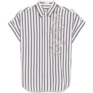 Brunello Cucinelli, Dames, Blouses & Shirts, Veelkleurig, Maat: XS