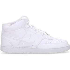 Nike Witte Leren Sneaker met Geborduurd Logo , White , Heren , Maat: 45 EU