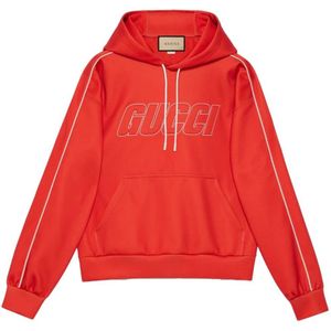 Gucci, Heren, Sweatshirts & Hoodies, Rood, Maat: L Katoen,