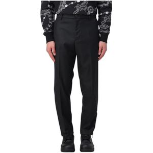 Versace Jeans Couture, Heren, Broeken, Zwart, Maat: L