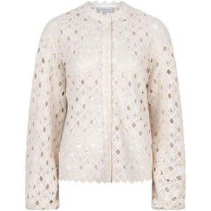 Dante 6 Afira sculped lace jacket , Beige , Dames , Maat: XS