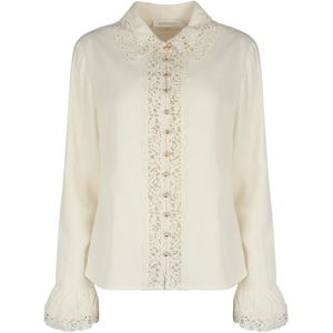 Zimmermann, Dames, Blouses & Shirts, Beige, Maat: S Zijde,