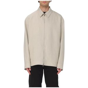 Golden Goose, Heren, Jassen, Beige, Maat: M Linnen,