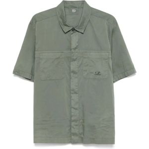 C.p. Company, Heren, Overhemden, Groen, Maat: 2XL Katoen,