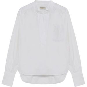 Roy Roger's, Dames, Blouses & Shirts, Wit, Maat: L Katoen,