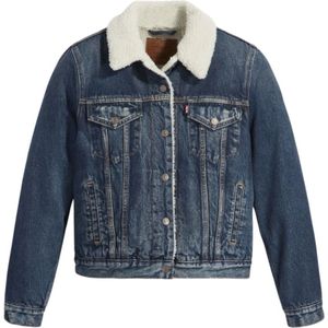 Levi's, Dames, Jassen, Blauw, Maat: S Katoen,
