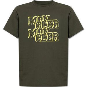 Moncler, Heren, Tops, Groen, Maat: S Katoen,