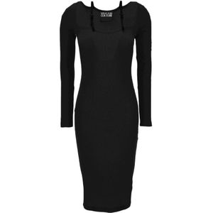 Ribbed Knit Midi Dress - Zwart - Midi-jurk