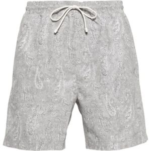 Brunello Cucinelli, Heren, Badkleding, Grijs, Maat: 2XL Polyamide,