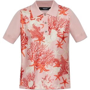 Versace, Dames, Tops, Veelkleurig, Maat: 2XS Zijde,