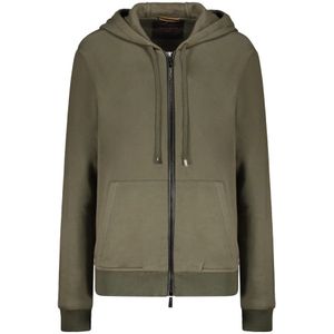 Moorer, Heren, Sweatshirts & Hoodies, Groen, Maat: M Katoen,