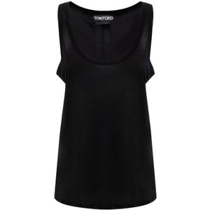 Tom Ford, Dames, Tops, Zwart, Maat: 3XS Zijde,