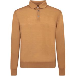 Zegna, Heren, Tops, Bruin, Maat: S Wol,