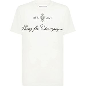 Philipp Plein, Heren, Tops, Wit, Maat: S Katoen,