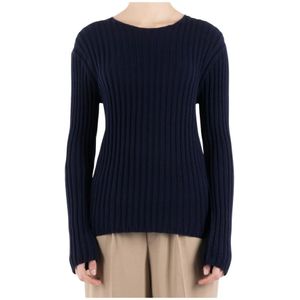 Acne Studios, Dames, Truien, Blauw, Maat: M Katoen,