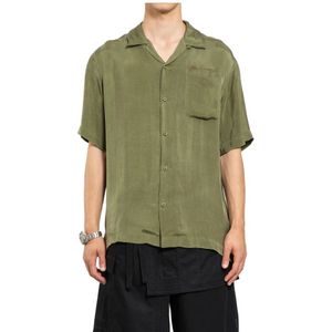 Maharishi, Heren, Overhemden, Groen, Maat: XL Satijn,