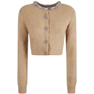 Self Portrait - Cardigan - Bruin - Dames - Met Juweelknopen