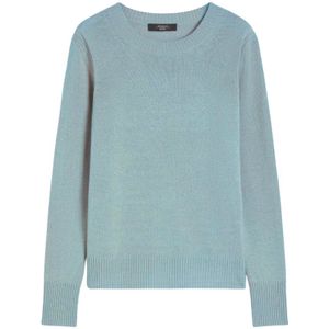 Weekend Max Mara, Dames, Truien, Blauw, Maat: XL Kasjmier,