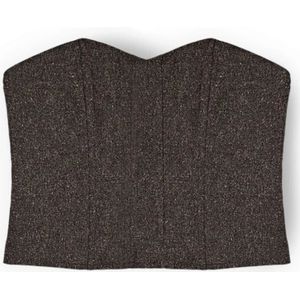 Motivi, Dames, Tops, Bruin, Maat: L Leer,