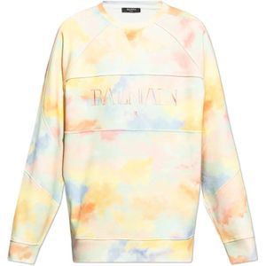 Balmain Sweatshirt met Logo , Multicolor , Heren , Maat: M