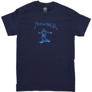 Thrasher, Heren, Tops, Blauw, Maat: S Katoen,