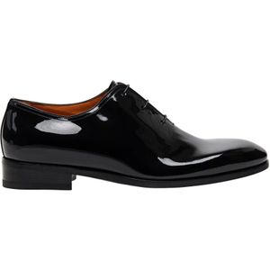 Santoni Klassieke lakleren veterschoenen , Black , Heren , Maat: 46 EU