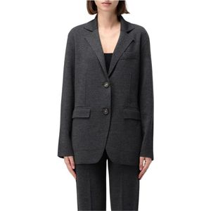 Twinset, Dames, Jassen, Grijs, Maat: L Wol,