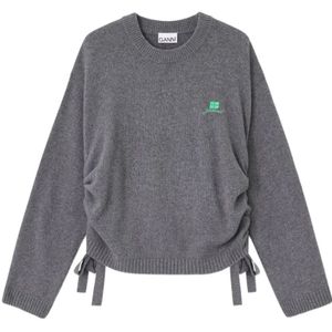 Ganni, Dames, Truien, Grijs, Maat: S/M Wol,