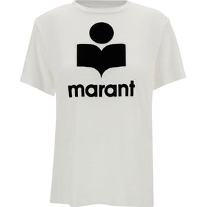 Marant étoile, Dames, Tops, Wit, Maat: S Linnen,