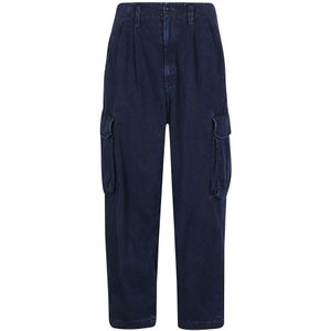 Yohji Yamamoto, Dames, Jeans, Blauw, Maat: S Denim,