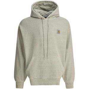 Carhartt Wip, Heren, Sweatshirts & Hoodies, Beige, Maat: M Katoen,