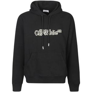 Off White, Heren, Sweatshirts & Hoodies, Zwart, Maat: L