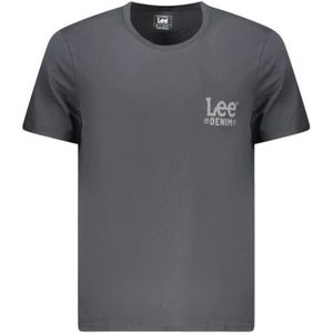 Lee, Heren, Tops, Zwart, Maat: S Katoen,