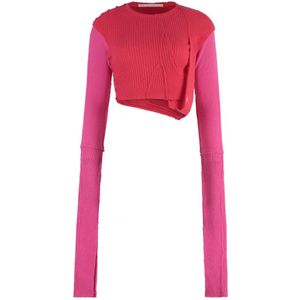 Talia Byre, Dames, Truien, Roze, Maat: XS Wol,