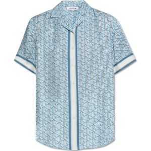 Lacoste, Dames, Blouses & Shirts, Blauw, Maat: M Viscose,