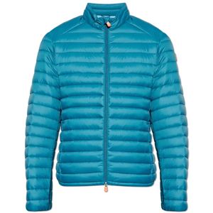 Save The Duck, Heren, Jassen, Blauw, Maat: L Leer,