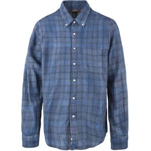 Aspesi, Heren, Overhemden, Blauw, Maat: 2XL Katoen,