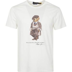 Ralph Lauren, Heren, Tops, Wit, Maat: S Katoen,