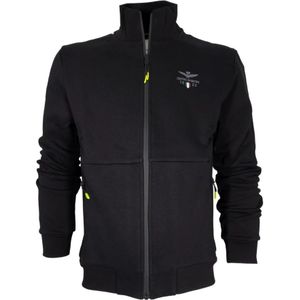 Aeronautica Militare, Heren, Sweatshirts & Hoodies, Zwart, Maat: M Katoen,